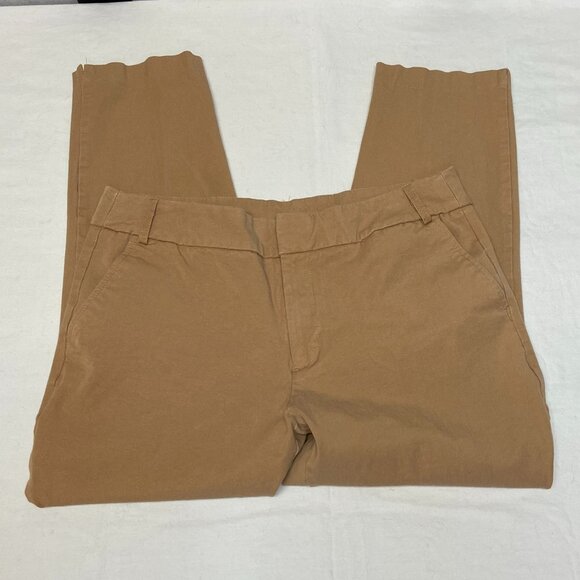 Time and Tru High Rise Stretch Straight Leg Ankle Dress Pants Slacks 12 Tan - Picture 7 of 13